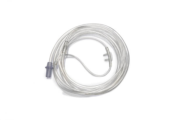 Pediatric, nasal cannula with curved prongs and tube, 2.1m