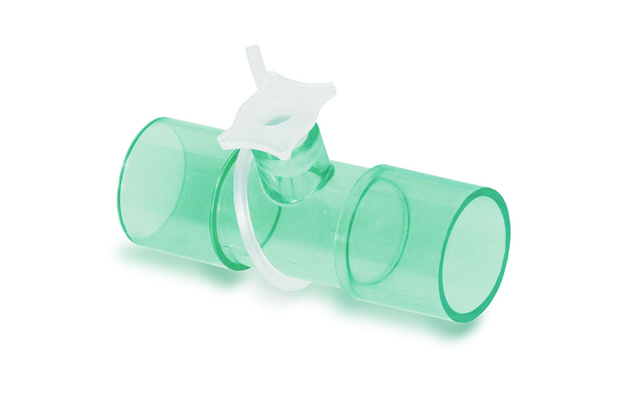 Straight Connector with temperature port, 22mm OD – 22mm OD