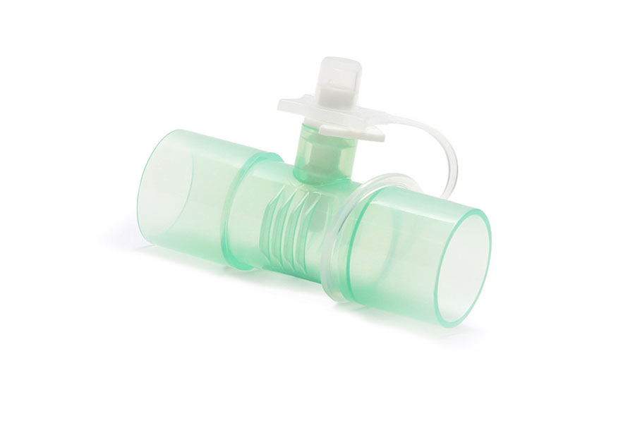 Straight connector 22mm OD - MDI port away from patient - 22mm OD