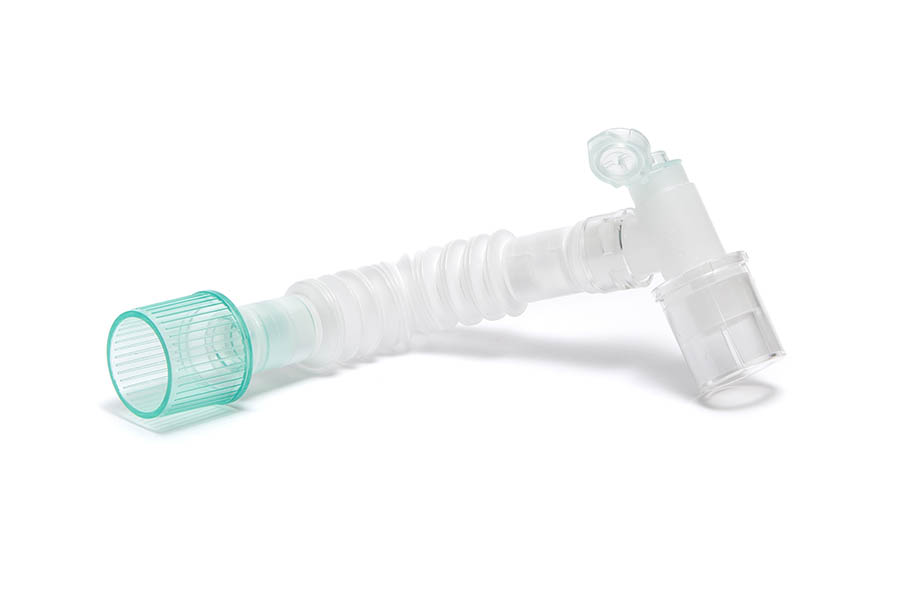 Superset double swivel catheter mount, 22mm ID - flip top cap with 7.6mm port - 22mm OD/15mm ID, ≥70mm-150mm