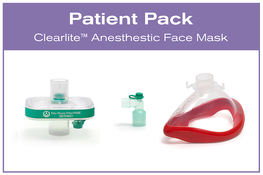 Multipac Patient Pack (Includes one Filta-Therm HMEF 1941000, one anesthesia mask elbow and one ClearLite size 6 - anesthetic face mask 7296000)