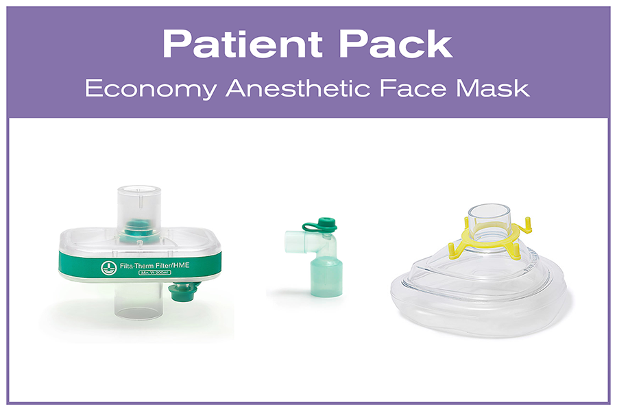 Multipac Patient Pack (Includes one Filta-Therm HMEF 1941000, one anesthesia mask elbow and one Economy size 3 - anesthetic face mask 1514000)
