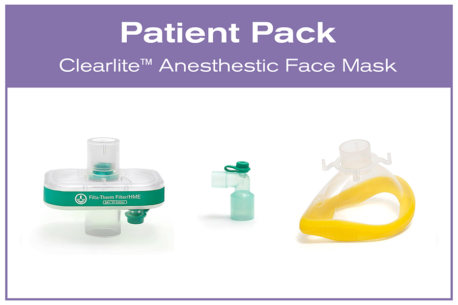 Multipac Patient Pack (Includes one Filta-Therm HMEF 1941000, one anesthesia mask elbow and one ClearLite size 3 - anesthetic face mask 7293000)