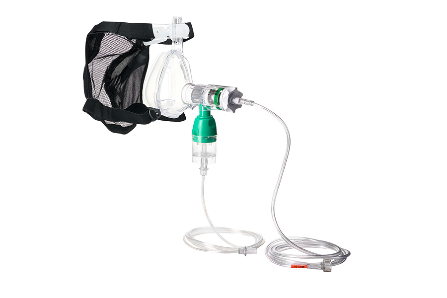 GO-PAP™ System with oxygen tubing, nebulizer and BiTrac ED Mask with CAP headgear, large adult 