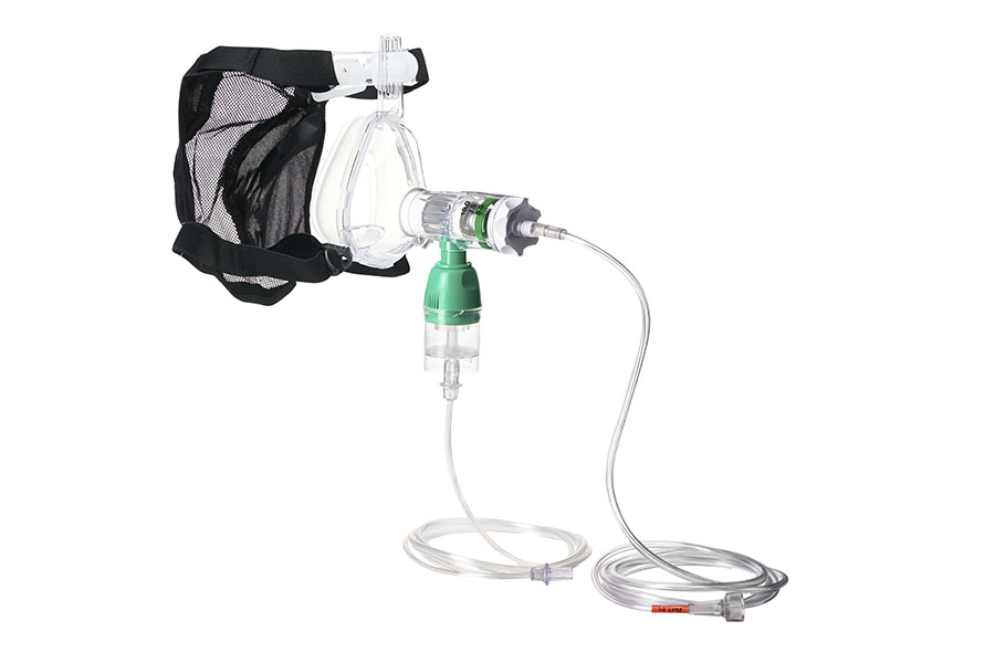 GO-PAP™ System with oxygen tubing, nebulizer and BiTrac ED Mask with CAP headgear, medium adult 