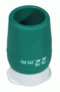 Straight elastomeric connector 22mm ID rigid - 22mm non ISO connector