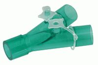 22mm traditional Y-piece 22OD/15ID patient connection - 22OD-22OD and 7.6mm ports