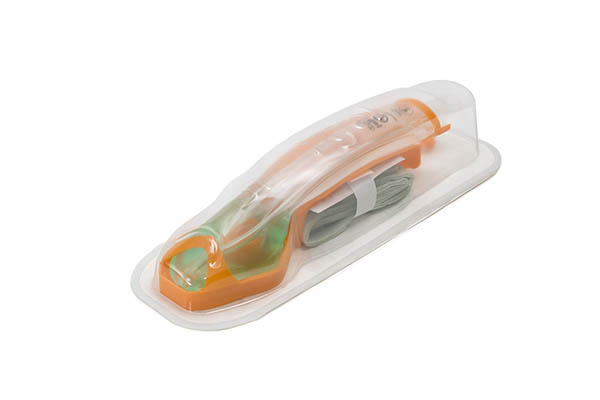 i-gel® O₂ Resus Pack, large adult  – includes a size 5 i-gel® O₂ with orange hook ring, sachet of lubricant and airway support strap (90+kg, 200+lbs)
