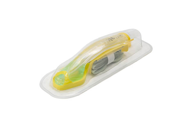 i-gel® O₂ Resus Pack, small adult – includes a size 3 i-gel® O₂ with yellow hook ring, sachet of lubricant and airway support strap (30-60kg, 65-130lbs)